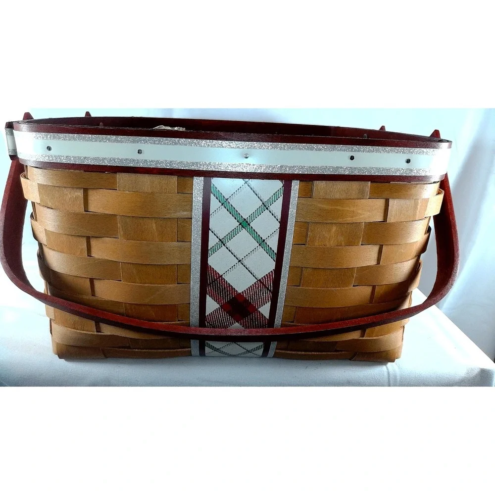 Longaberger 2013 Christmas‎ Traditions Plaid Tidings Basket Set - NEW